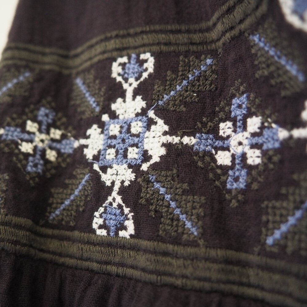 ! Lilla P Embroidered Gauze Long Sleeve Dress sz L - Picture 8 of 9